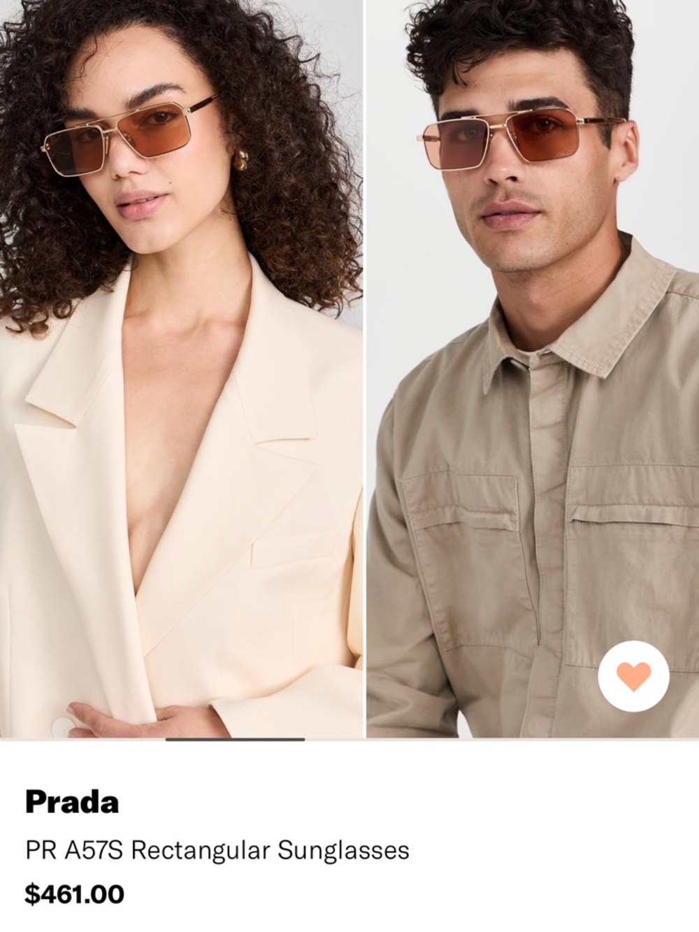 Prada gold-frame sunglasses with pink lenses - Picture 2 of 6